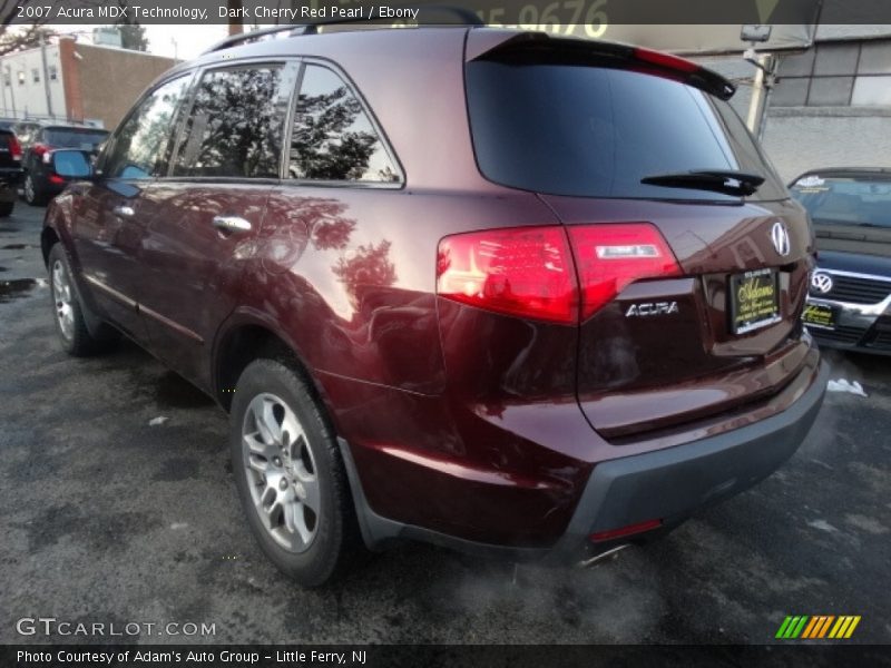 Dark Cherry Red Pearl / Ebony 2007 Acura MDX Technology