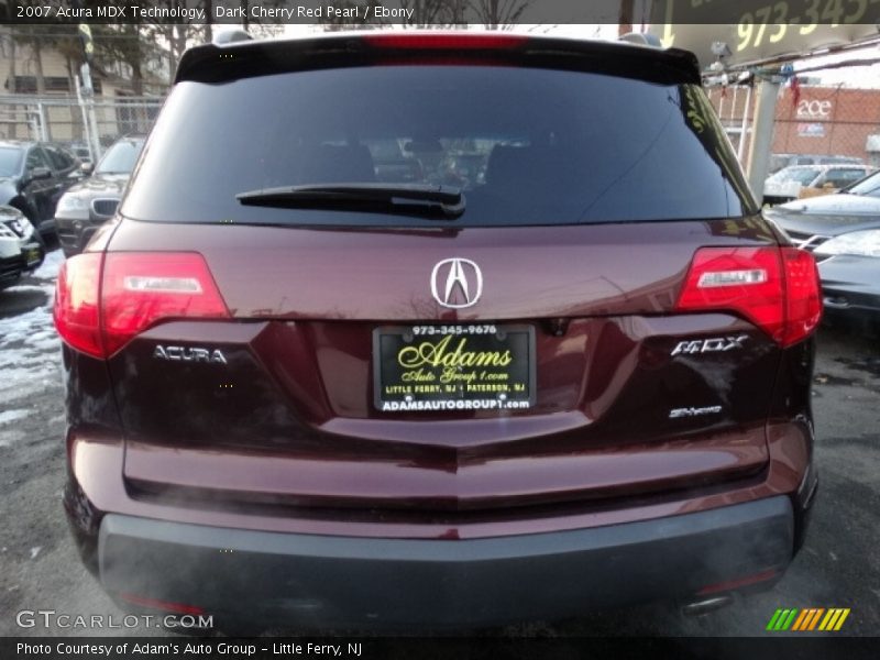Dark Cherry Red Pearl / Ebony 2007 Acura MDX Technology