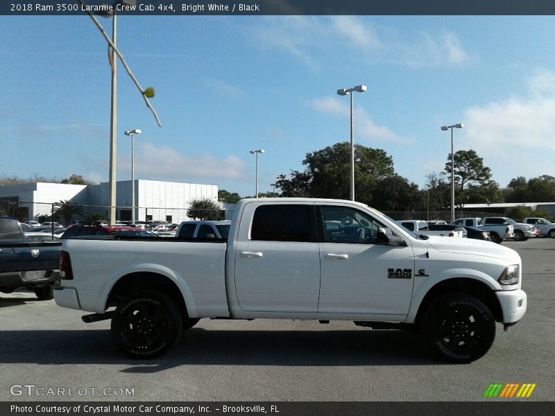 Bright White / Black 2018 Ram 3500 Laramie Crew Cab 4x4