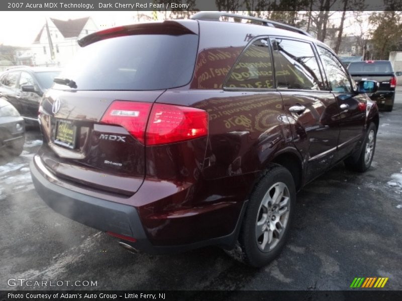 Dark Cherry Red Pearl / Ebony 2007 Acura MDX Technology