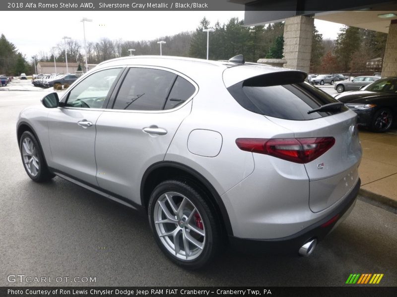 Silverstone Gray Metallic / Black/Black 2018 Alfa Romeo Stelvio AWD