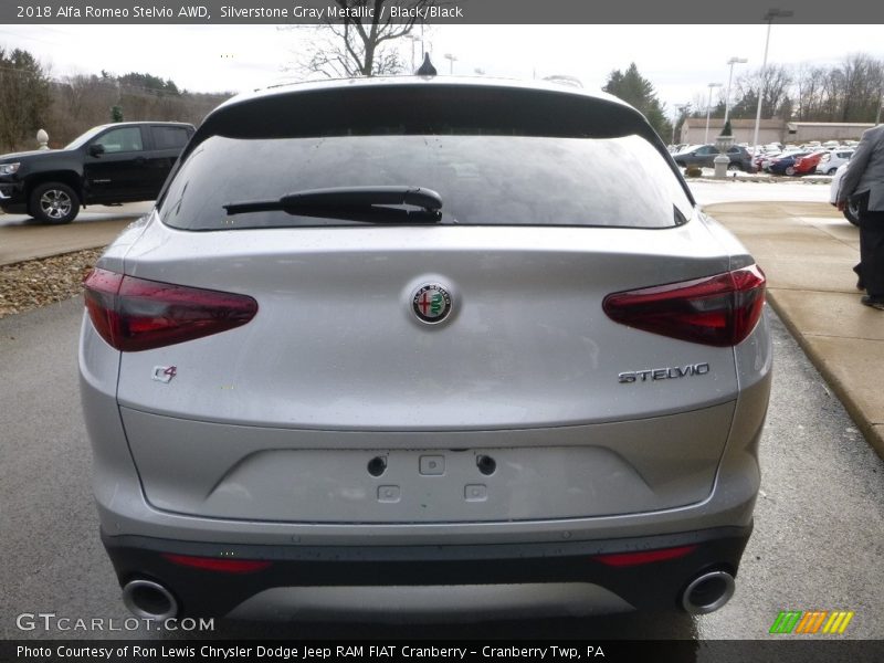 Silverstone Gray Metallic / Black/Black 2018 Alfa Romeo Stelvio AWD