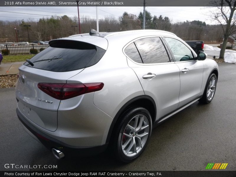 Silverstone Gray Metallic / Black/Black 2018 Alfa Romeo Stelvio AWD