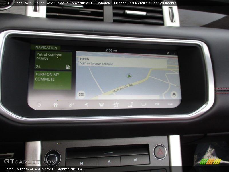 Navigation of 2017 Range Rover Evoque Convertible HSE Dynamic