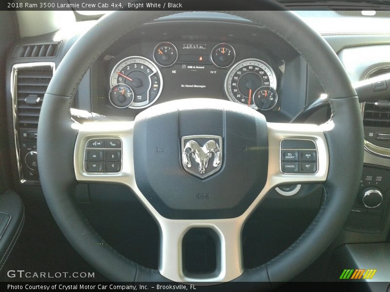 Bright White / Black 2018 Ram 3500 Laramie Crew Cab 4x4
