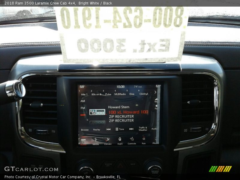 Bright White / Black 2018 Ram 3500 Laramie Crew Cab 4x4