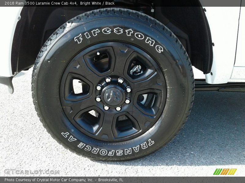 Bright White / Black 2018 Ram 3500 Laramie Crew Cab 4x4