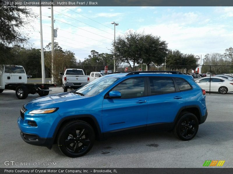 Hydro Blue Pearl / Black 2018 Jeep Cherokee Altitude