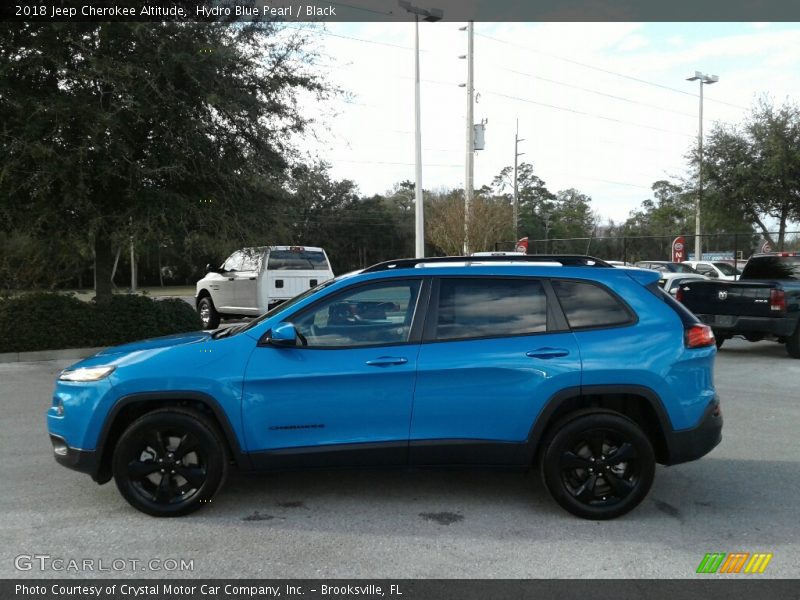 Hydro Blue Pearl / Black 2018 Jeep Cherokee Altitude