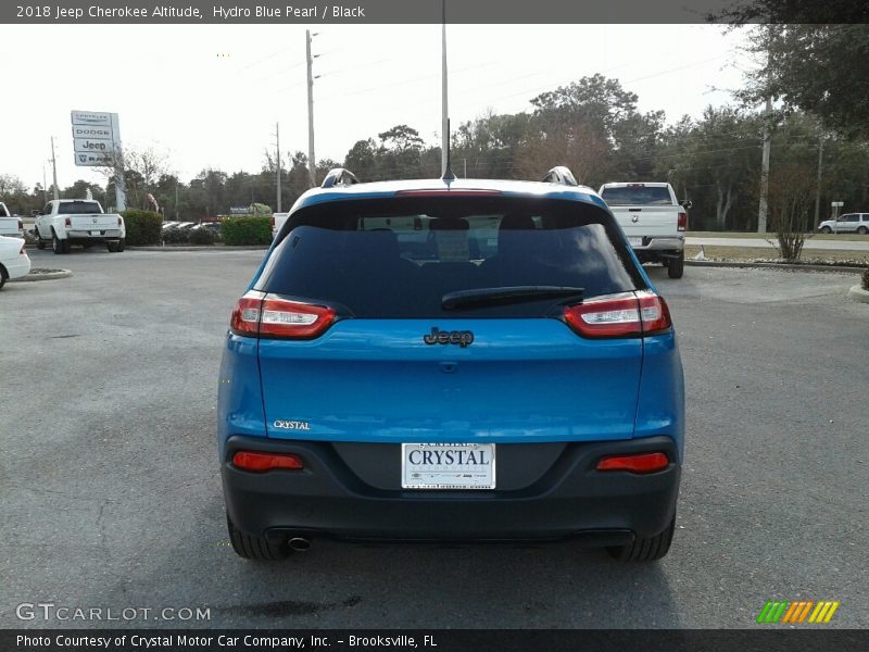 Hydro Blue Pearl / Black 2018 Jeep Cherokee Altitude