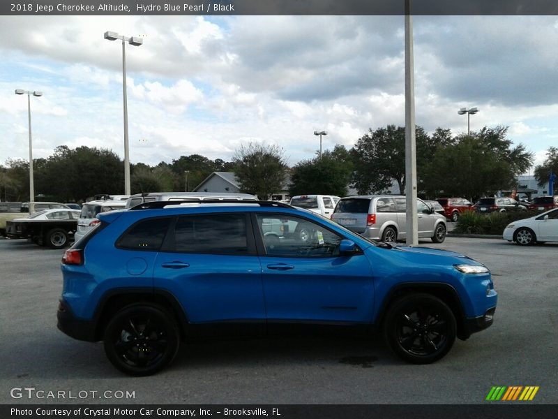 Hydro Blue Pearl / Black 2018 Jeep Cherokee Altitude