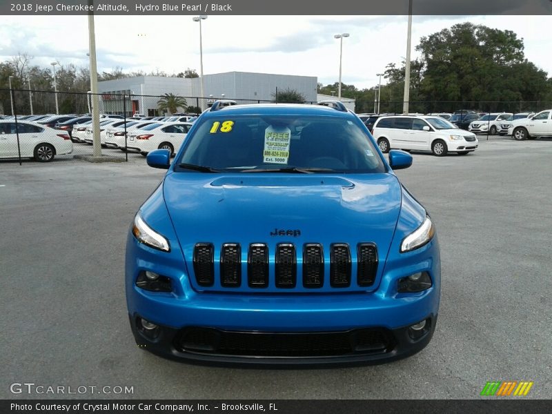 Hydro Blue Pearl / Black 2018 Jeep Cherokee Altitude