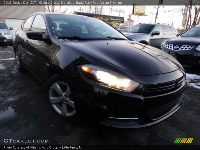 Granite Crystal Metallic / Black/Ruby Red Accent Stitching 2015 Dodge Dart SXT