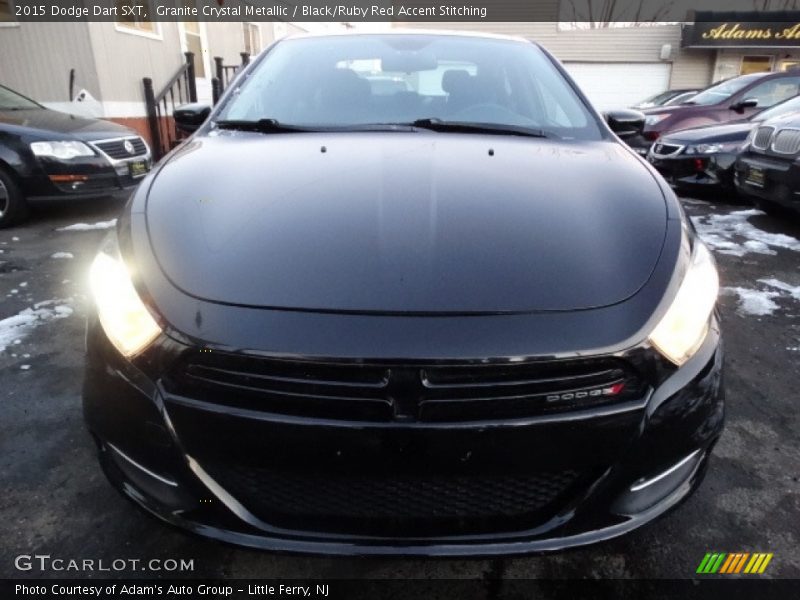 Granite Crystal Metallic / Black/Ruby Red Accent Stitching 2015 Dodge Dart SXT