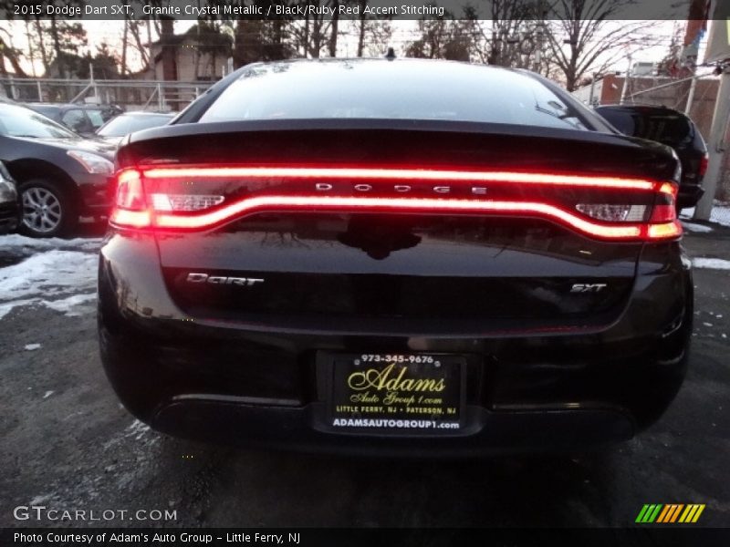Granite Crystal Metallic / Black/Ruby Red Accent Stitching 2015 Dodge Dart SXT