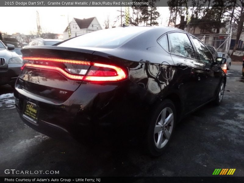 Granite Crystal Metallic / Black/Ruby Red Accent Stitching 2015 Dodge Dart SXT