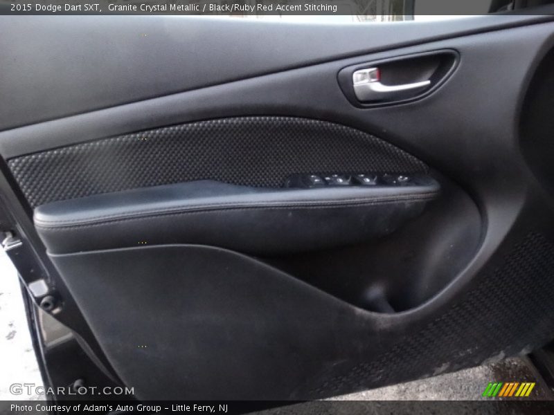 Granite Crystal Metallic / Black/Ruby Red Accent Stitching 2015 Dodge Dart SXT
