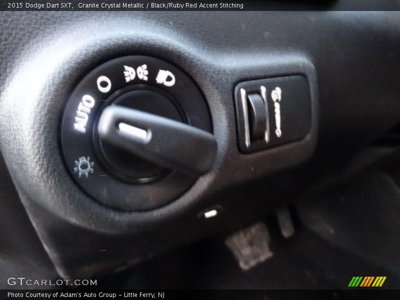 Granite Crystal Metallic / Black/Ruby Red Accent Stitching 2015 Dodge Dart SXT