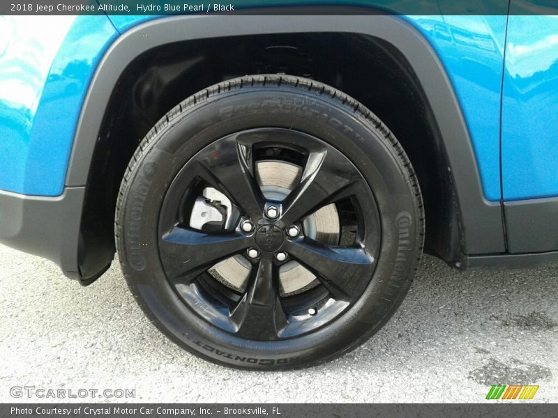 Hydro Blue Pearl / Black 2018 Jeep Cherokee Altitude