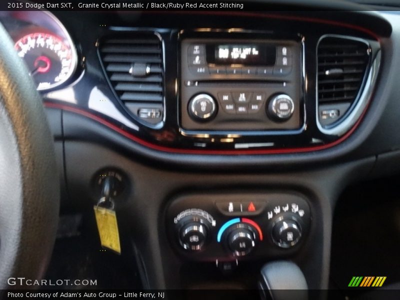 Granite Crystal Metallic / Black/Ruby Red Accent Stitching 2015 Dodge Dart SXT