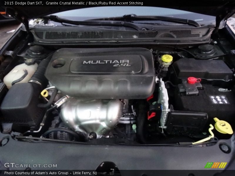 Granite Crystal Metallic / Black/Ruby Red Accent Stitching 2015 Dodge Dart SXT