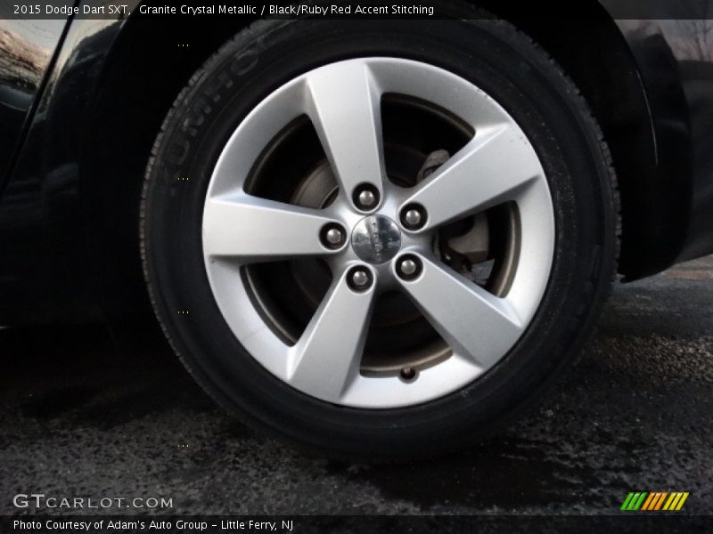 Granite Crystal Metallic / Black/Ruby Red Accent Stitching 2015 Dodge Dart SXT