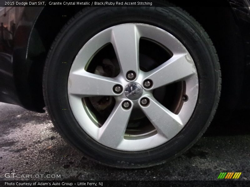 Granite Crystal Metallic / Black/Ruby Red Accent Stitching 2015 Dodge Dart SXT