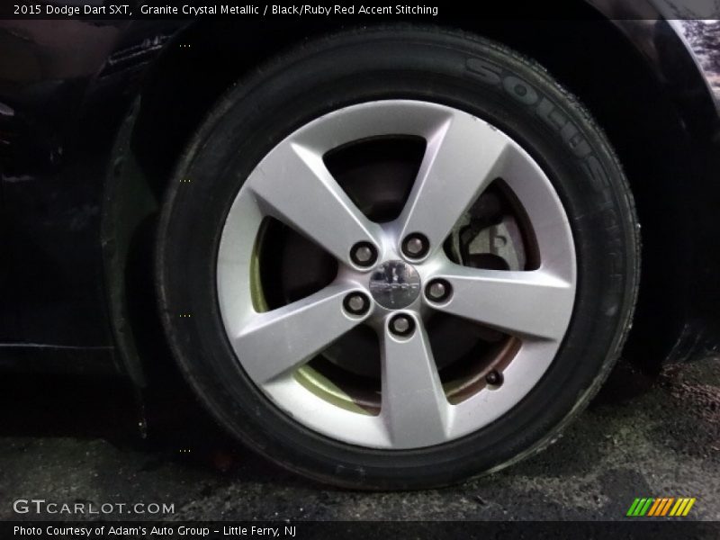 Granite Crystal Metallic / Black/Ruby Red Accent Stitching 2015 Dodge Dart SXT