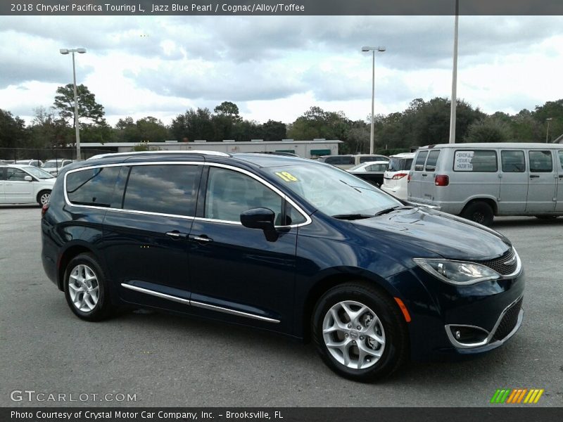 Jazz Blue Pearl / Cognac/Alloy/Toffee 2018 Chrysler Pacifica Touring L
