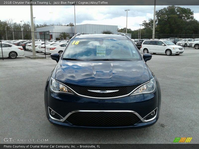 Jazz Blue Pearl / Cognac/Alloy/Toffee 2018 Chrysler Pacifica Touring L