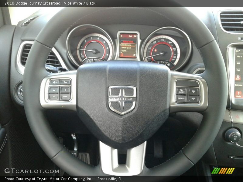 Vice White / Black 2018 Dodge Journey Crossroad