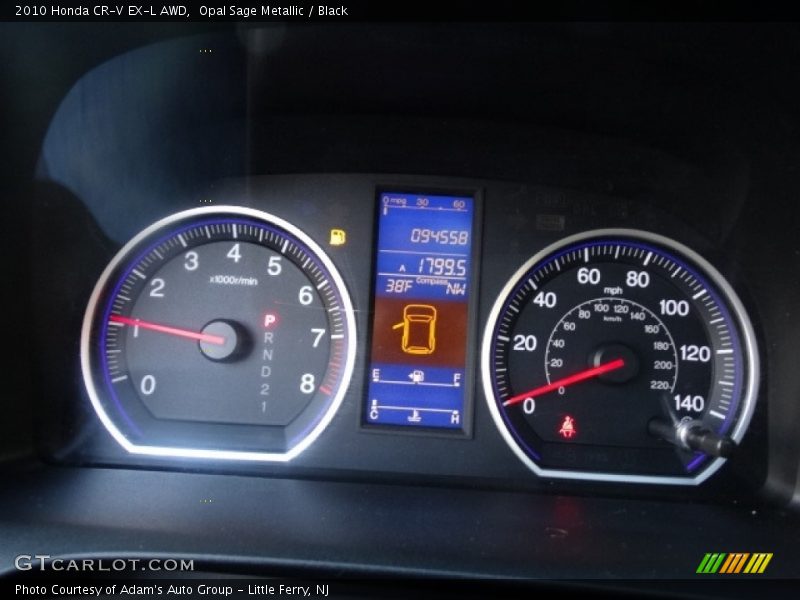 Opal Sage Metallic / Black 2010 Honda CR-V EX-L AWD