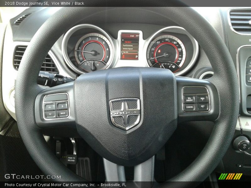 Vice White / Black 2018 Dodge Journey SE