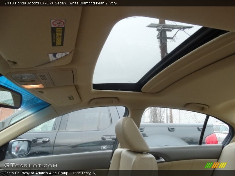 White Diamond Pearl / Ivory 2010 Honda Accord EX-L V6 Sedan