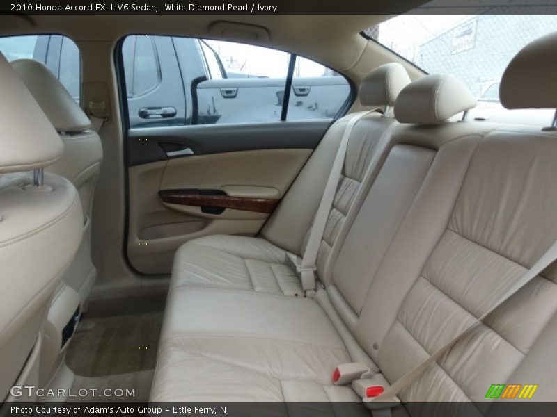 White Diamond Pearl / Ivory 2010 Honda Accord EX-L V6 Sedan