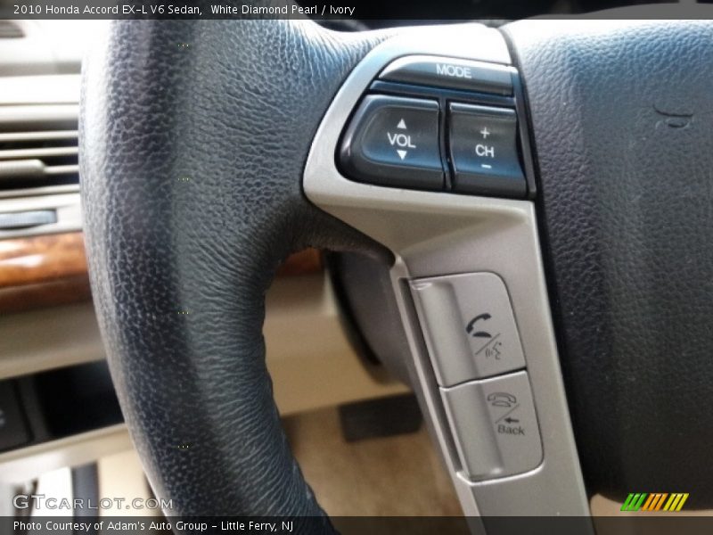 White Diamond Pearl / Ivory 2010 Honda Accord EX-L V6 Sedan