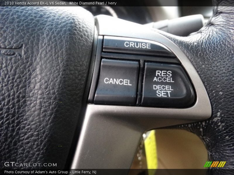 White Diamond Pearl / Ivory 2010 Honda Accord EX-L V6 Sedan
