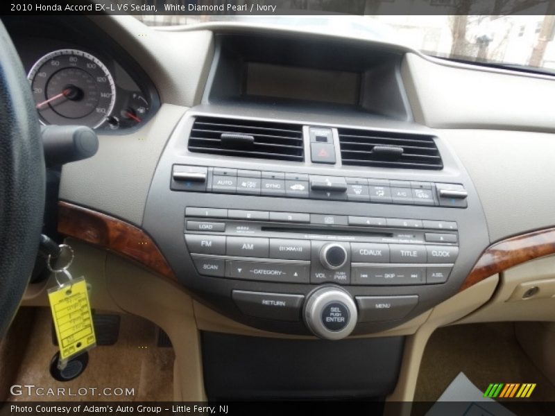 White Diamond Pearl / Ivory 2010 Honda Accord EX-L V6 Sedan