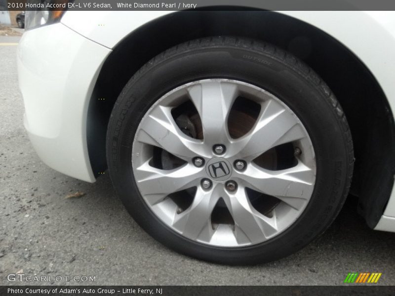 White Diamond Pearl / Ivory 2010 Honda Accord EX-L V6 Sedan