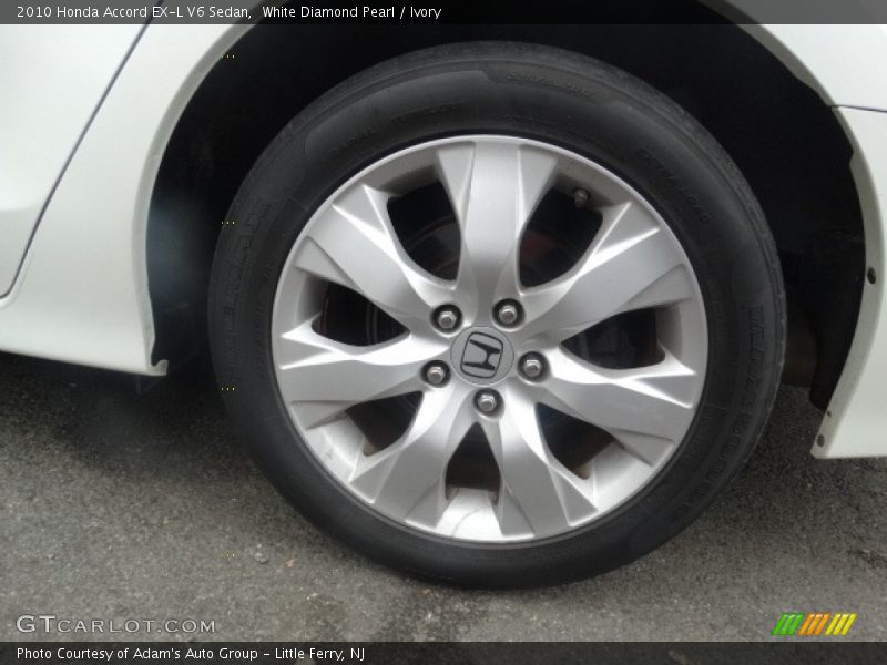 White Diamond Pearl / Ivory 2010 Honda Accord EX-L V6 Sedan