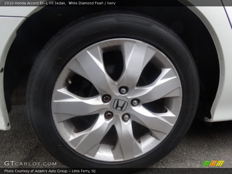 White Diamond Pearl / Ivory 2010 Honda Accord EX-L V6 Sedan