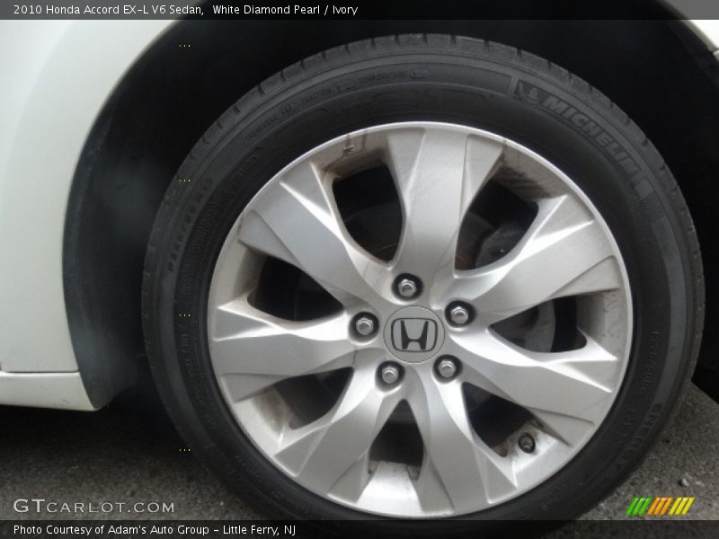 White Diamond Pearl / Ivory 2010 Honda Accord EX-L V6 Sedan