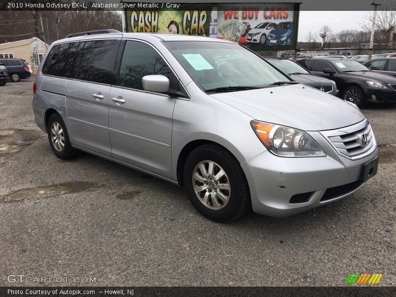 Alabaster Silver Metallic / Gray 2010 Honda Odyssey EX-L