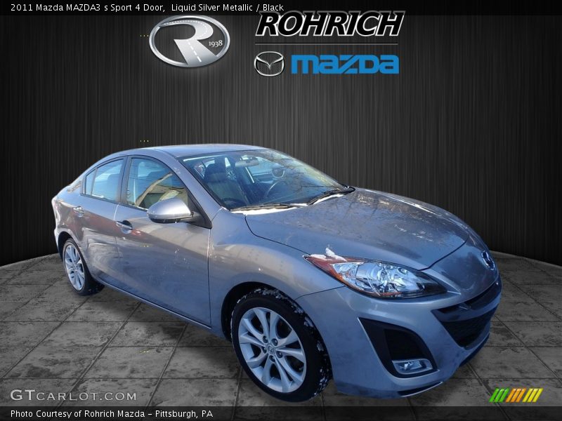 Liquid Silver Metallic / Black 2011 Mazda MAZDA3 s Sport 4 Door