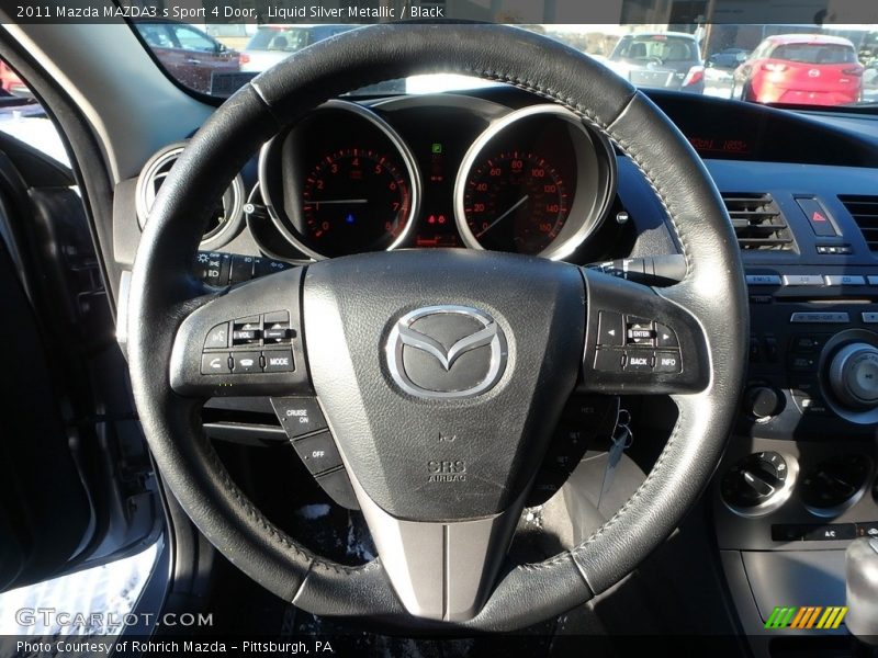 Liquid Silver Metallic / Black 2011 Mazda MAZDA3 s Sport 4 Door