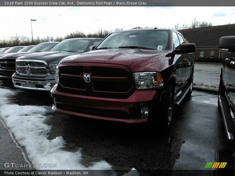 Delmonico Red Pearl / Black/Diesel Gray 2018 Ram 1500 Express Crew Cab 4x4