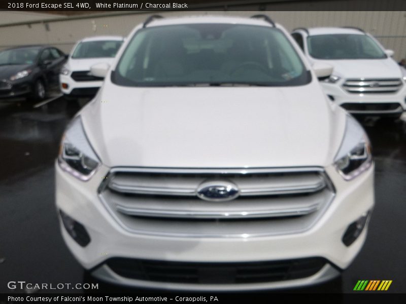 White Platinum / Charcoal Black 2018 Ford Escape SEL 4WD