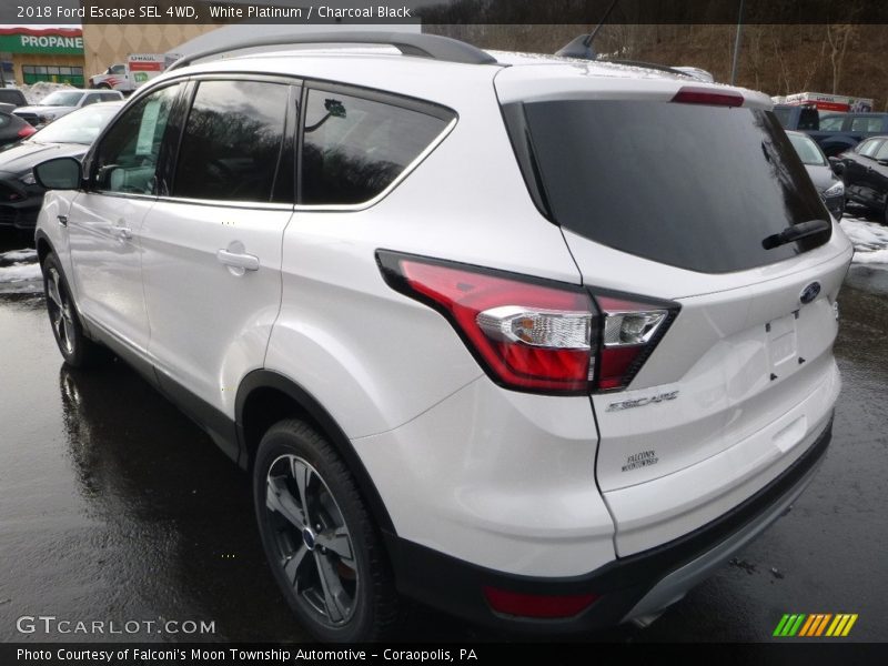 White Platinum / Charcoal Black 2018 Ford Escape SEL 4WD