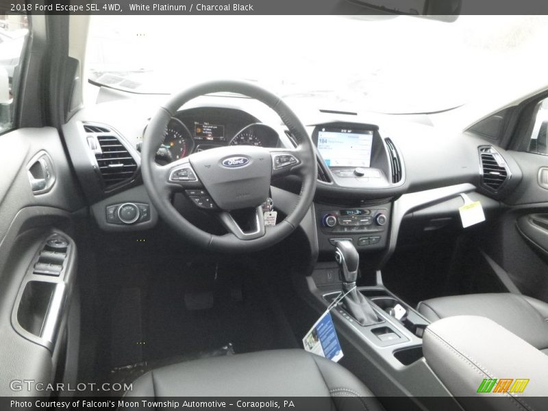 White Platinum / Charcoal Black 2018 Ford Escape SEL 4WD