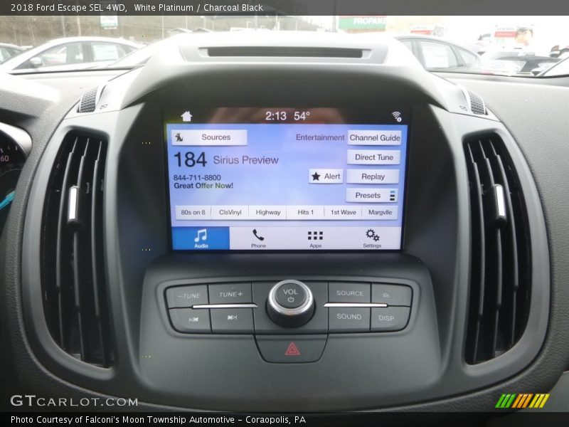 White Platinum / Charcoal Black 2018 Ford Escape SEL 4WD